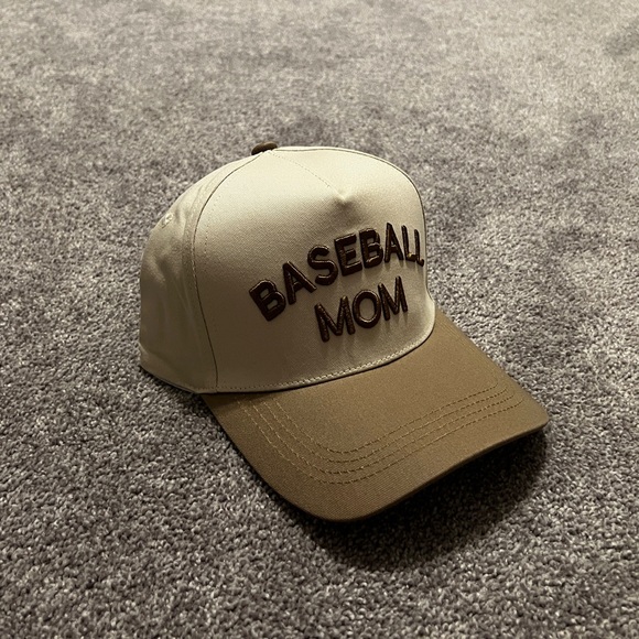Accessories - BASEBALL MOM Two-Tone Trucker Hat - Cream & Brown